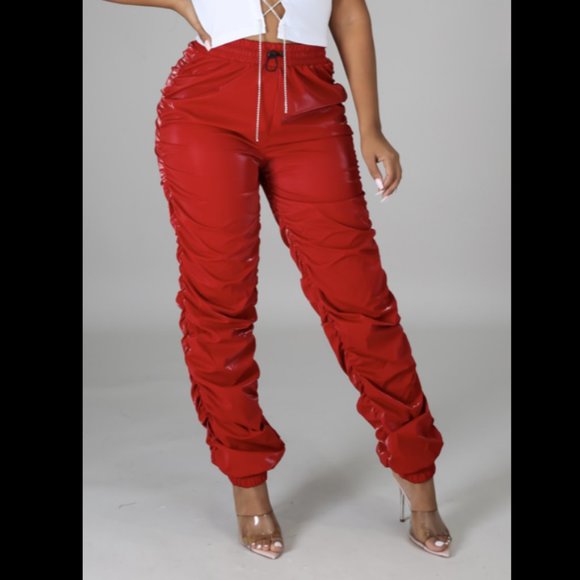Red "Now You See Me" Pants - Picture 4 of 4